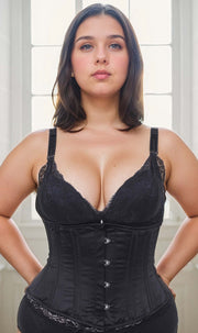 Plus Size Underbust Satin Standard Corset