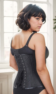 Plus Size Underbust Brocade Longline Corset