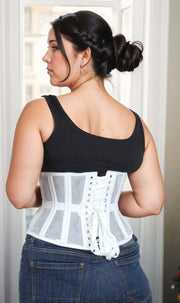 Underbust White Mesh Standard Corset