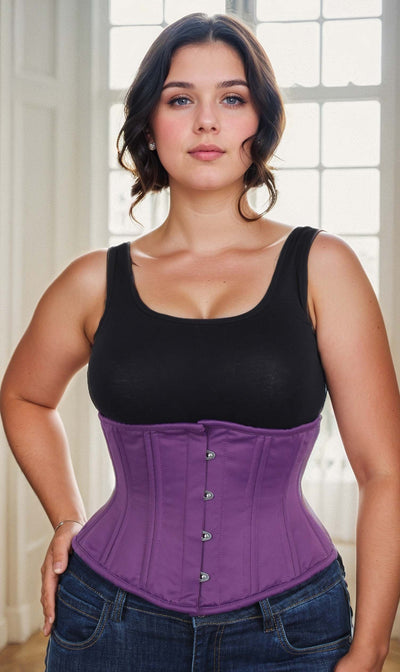 Underbust Purple Taffeta Corset