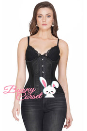 Kiffany Underbust Black Mesh Longline Corset