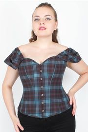 Stellar Overbust Plaid Print Corset