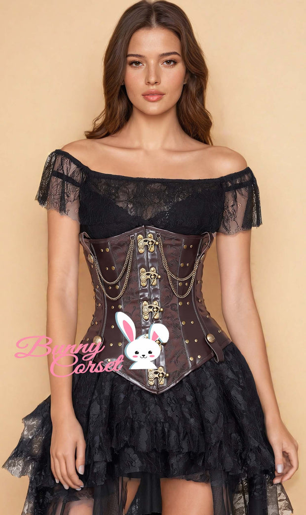 Sallai Steampunk Brocade Corset