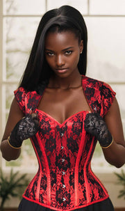 Celestino Lace Overlay Corset with Bolero Jacket