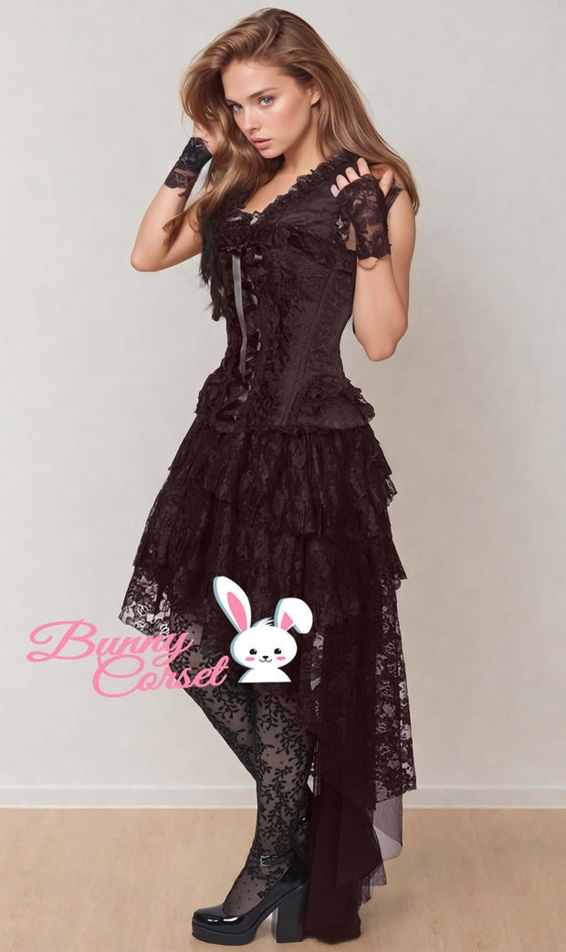 Black gothic corset dress cheap
