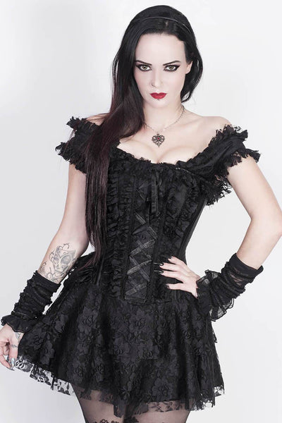 Jaden Black Halter Burlesque Corset Dress