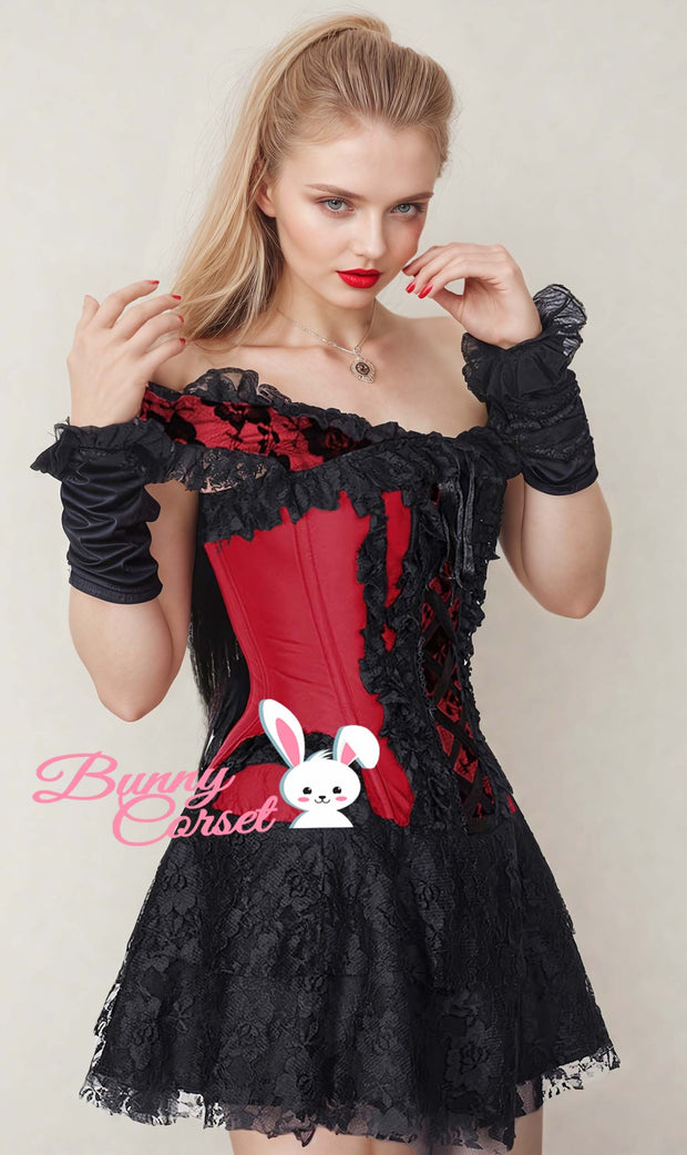 Ruchel Steel Boned Halter Burlesque Corset Dress