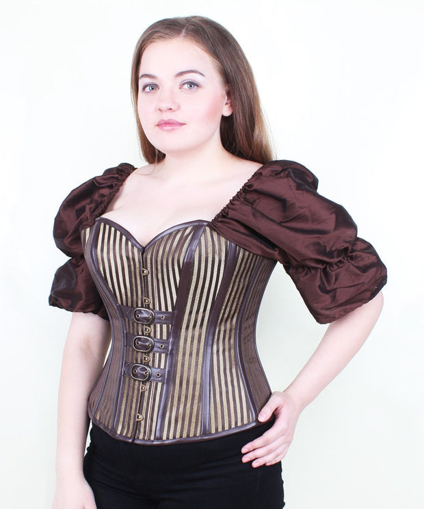 Jazelle Brocade Steampunk Overbust Corset