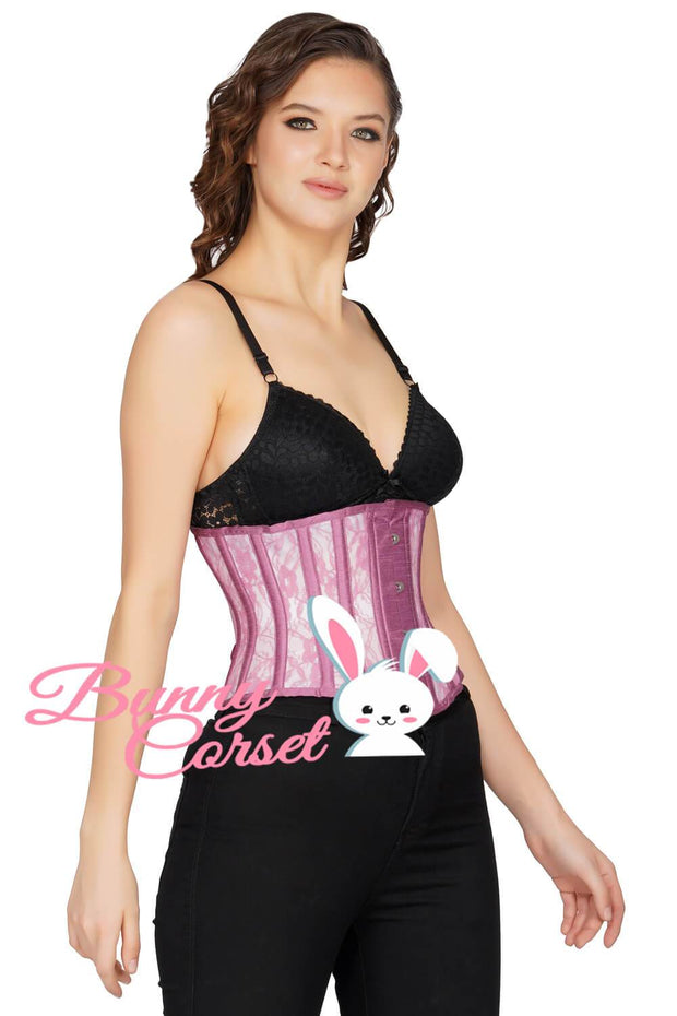 Audrie Lace Overlay Mesh Corset