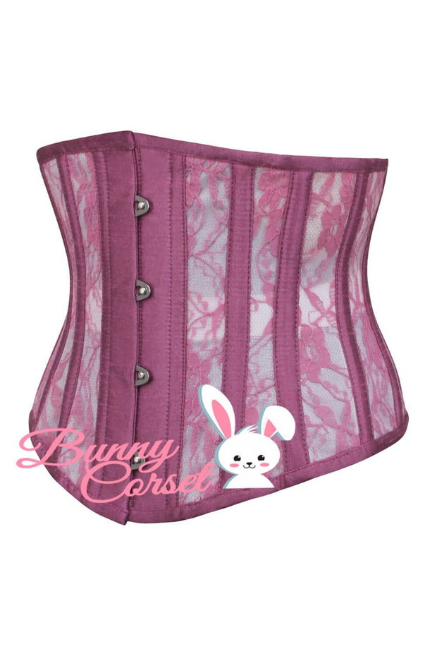 Audrie Lace Overlay Mesh Corset