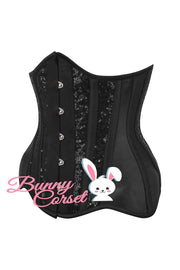 Abriana Black Mesh Sequin Corset