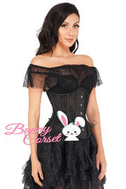 Candyce Black Mesh Corset