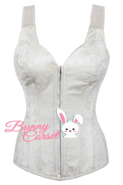 Carola Ivory Corset With Shoulder Straps