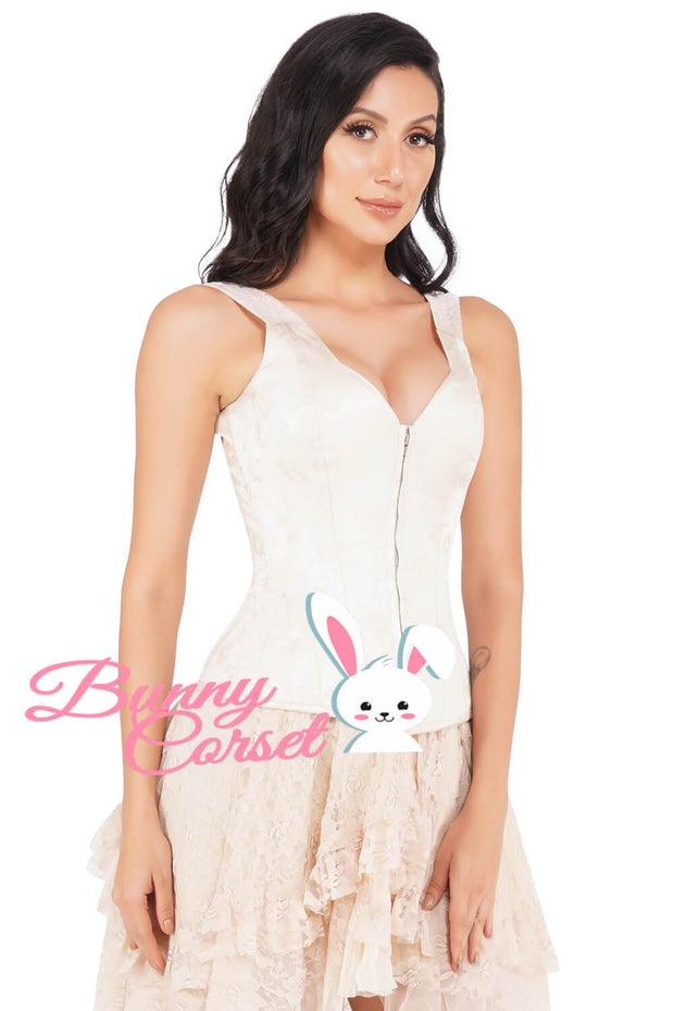 Carola Ivory Corset With Shoulder Straps