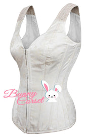 Carola Ivory Corset With Shoulder Straps