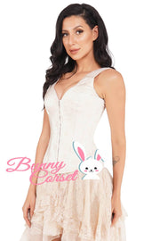 Carola Ivory Corset With Shoulder Straps