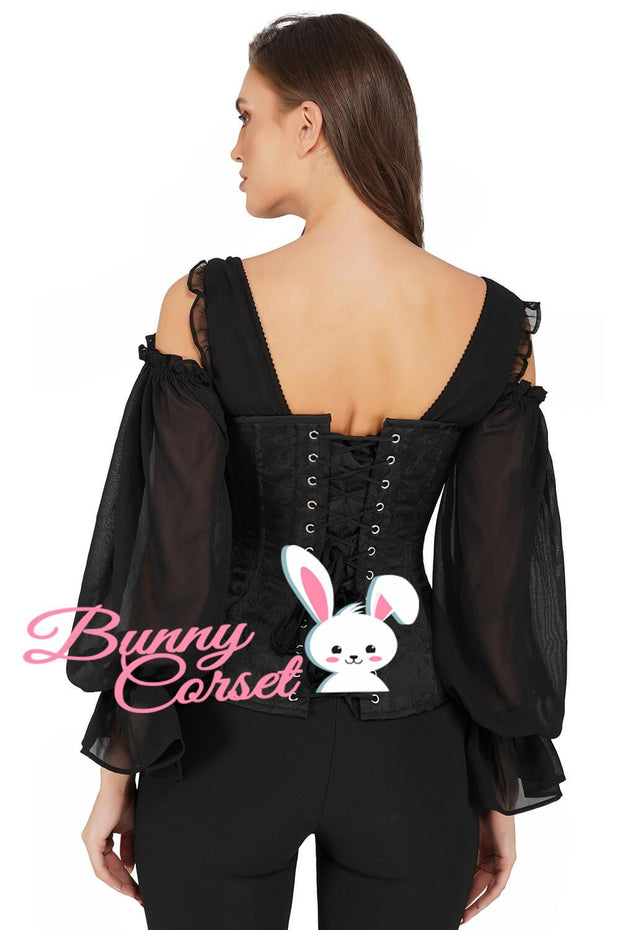 Aubrey Overbust Black Corset