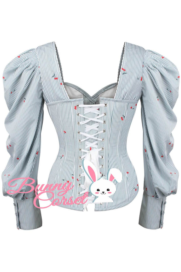 Caroline Cherry Print Overbust Corset