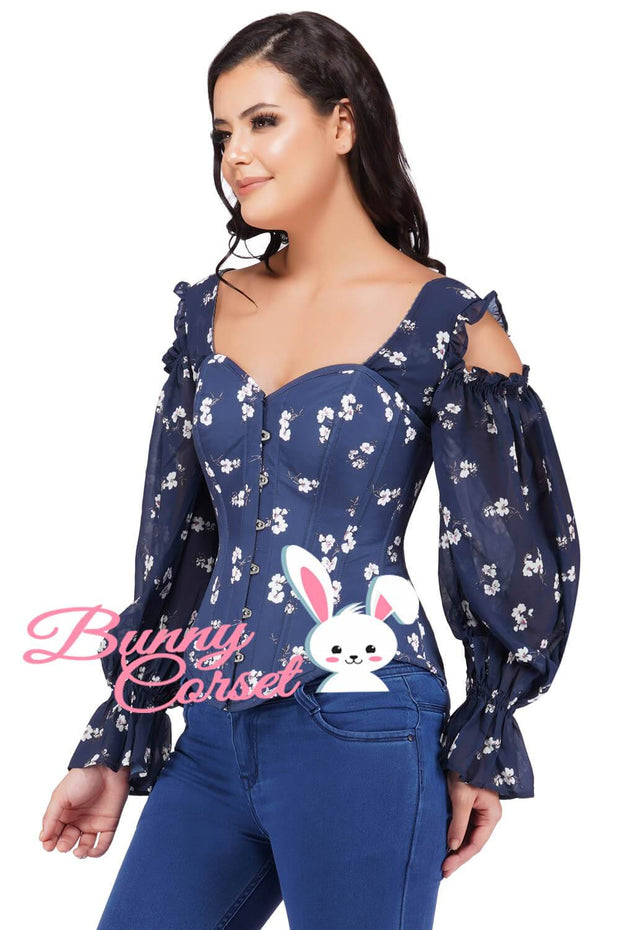 Julia  Cold Shoulder Overbust Corset