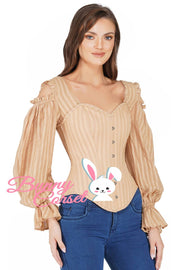 Lena Bespoke Cotton Full Sleeve Corset