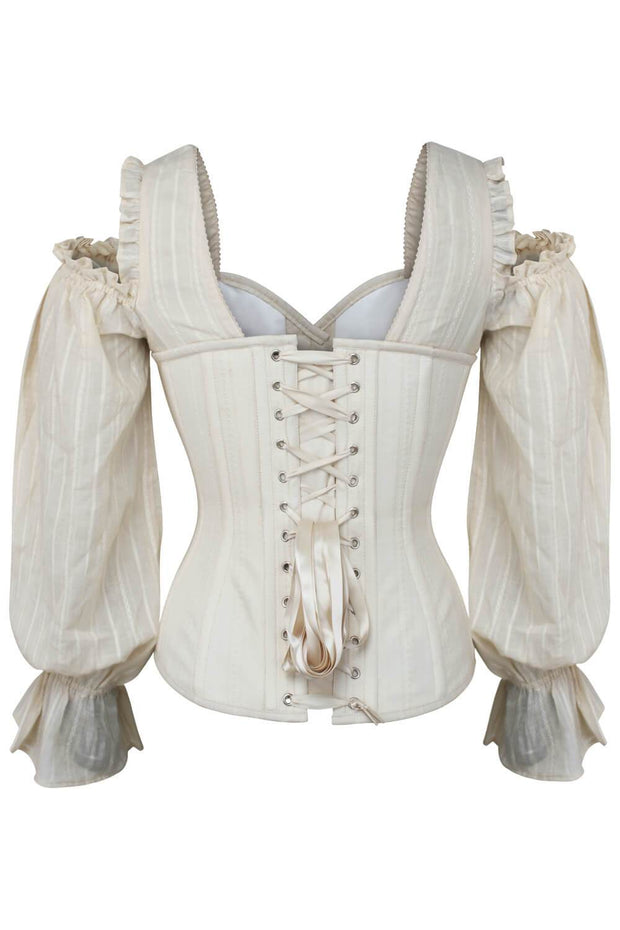 Tessa Nude Overbust Cotton Corset