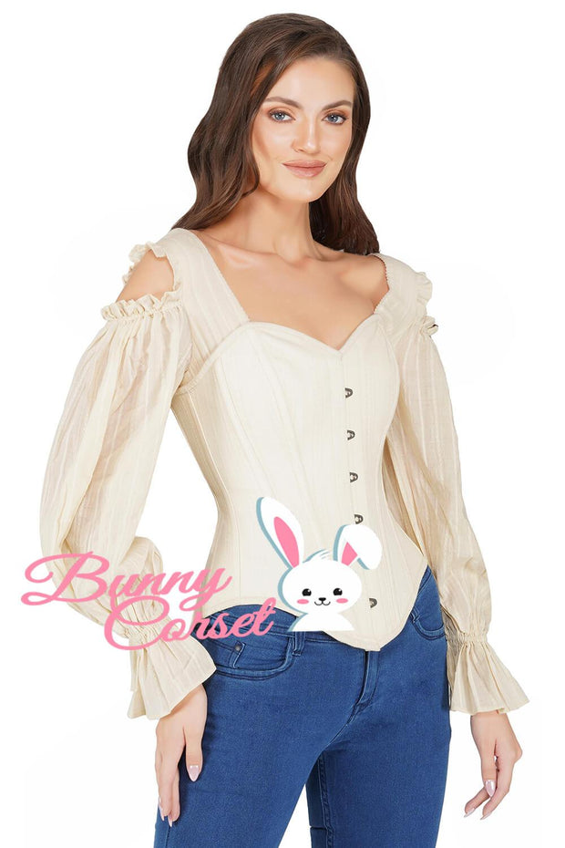 Tessa Nude Overbust Cotton Corset