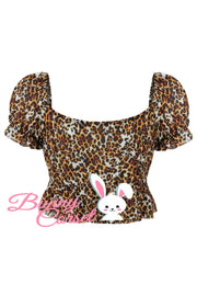 Agatha Leopard Print Mesh Top