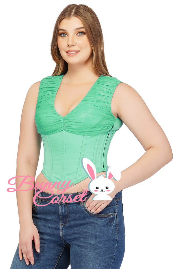 Adeline Duchess Satin with Mesh Corset