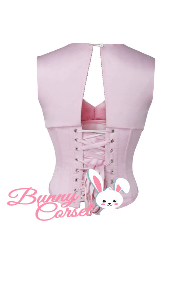 Melanie Satin with Mesh Zipper Corset