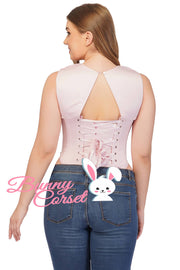 Melanie Satin with Mesh Zipper Corset