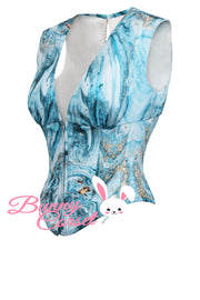 Gabrielle Zipper Printed Corset