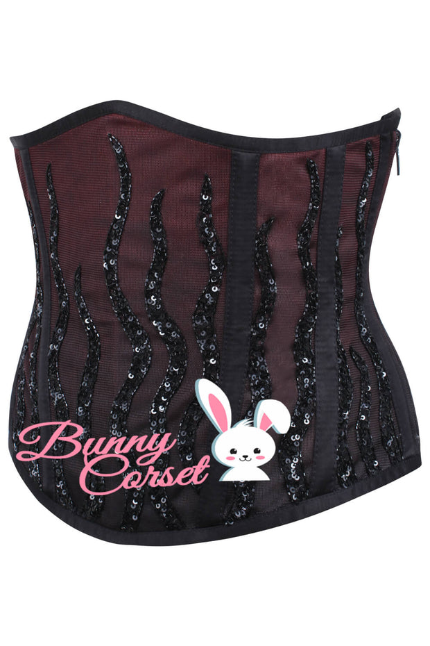 Ophelia Wine Ombre Sequin Corset