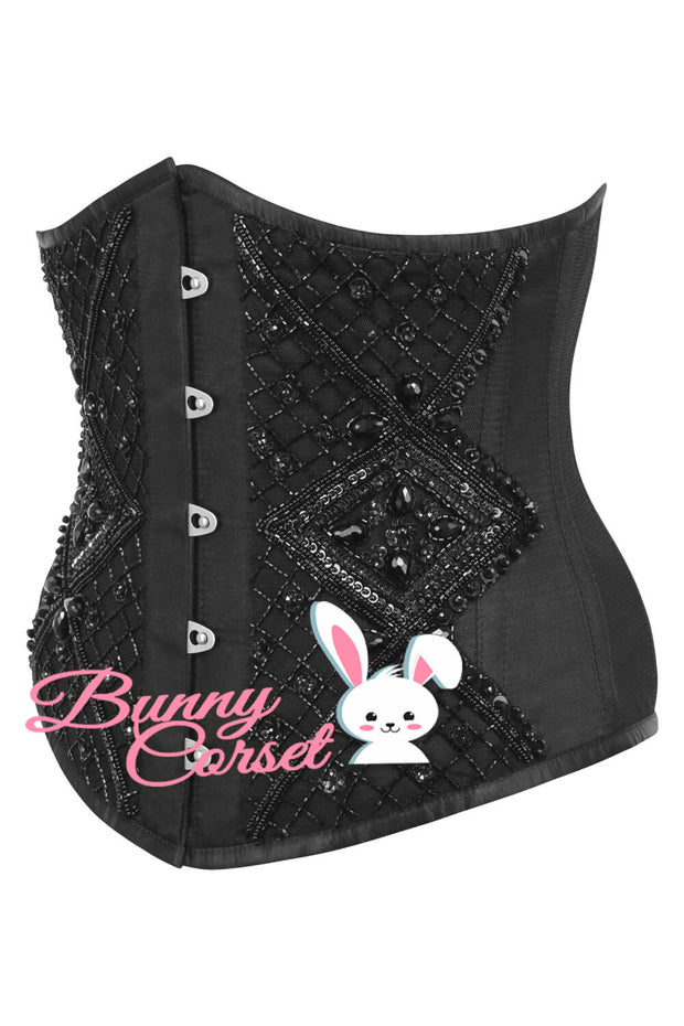 Jessica Black Lace Overlay Couture Corset