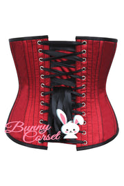 Ariah Red Satin Lace Overlay Couture Corset