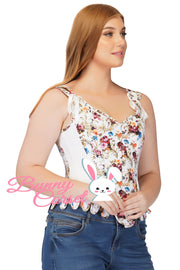 Laurel Floral Print Corset