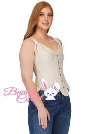 Amya Ivory Brocade Corset