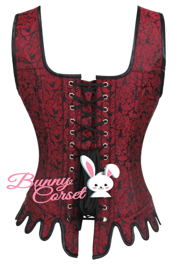 Ariadne Maroon Overbust Corset