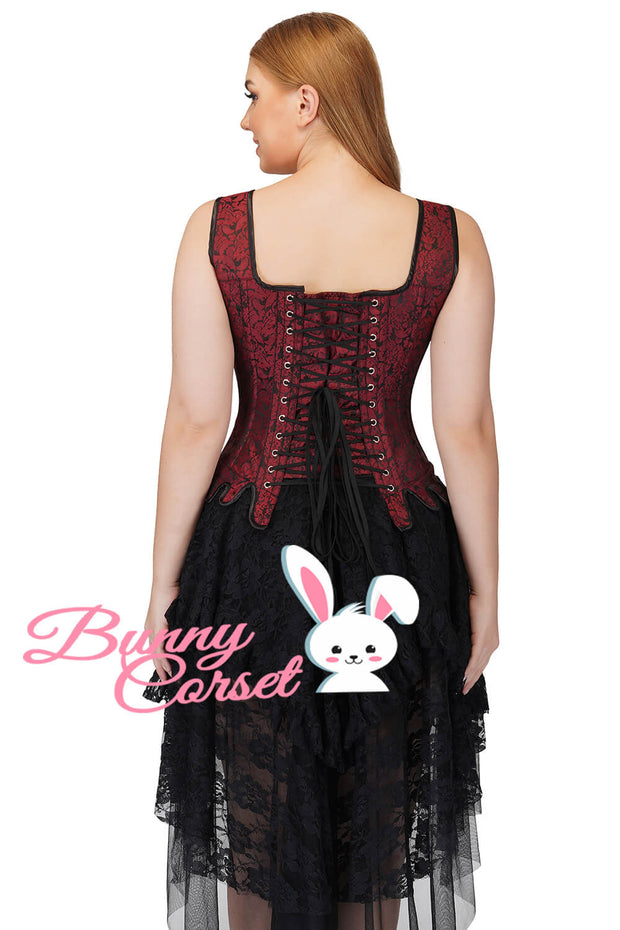 Ariadne Maroon Overbust Corset