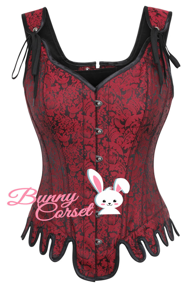 Ariadne Maroon Overbust Corset