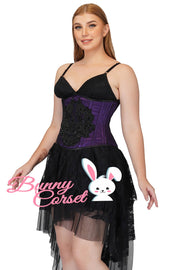 Perla Purple Satin Couture Corset