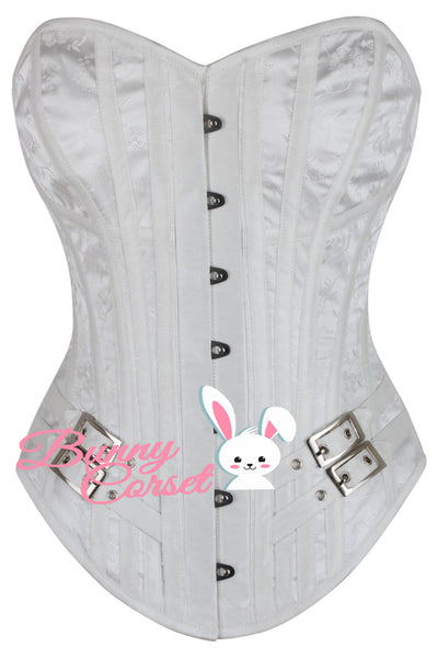 Brooks Overbust White Corset