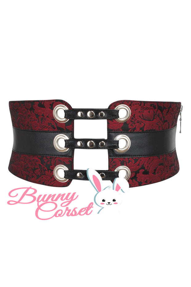 Janessa Maroon Corset Belt