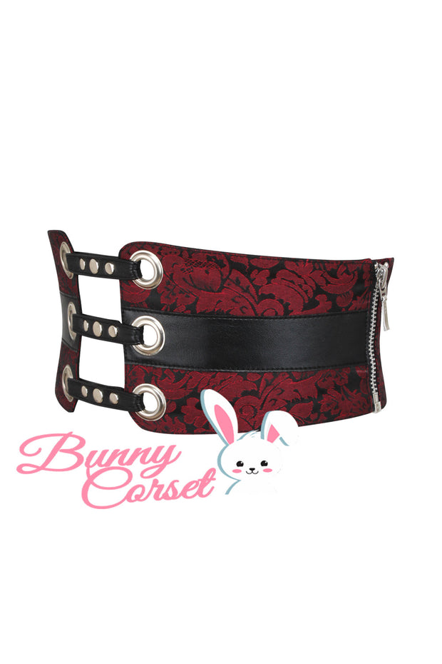 Janessa Maroon Corset Belt