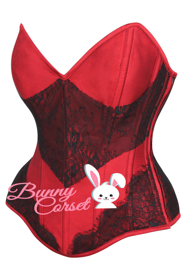 Taylee Maroon Overbust Corset