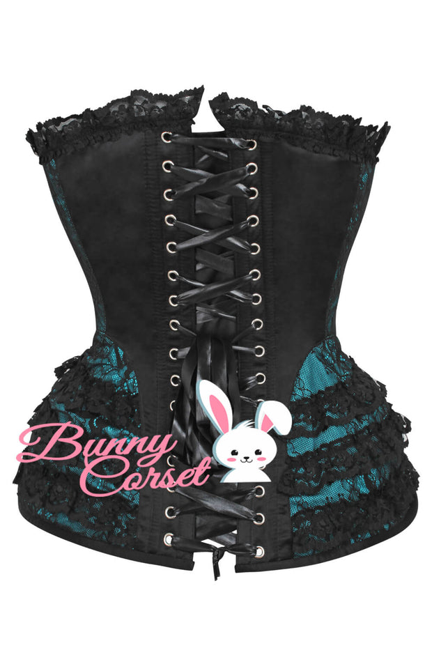 Risika Satin Lace Overlay Corset