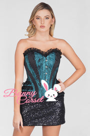 Risika Satin Lace Overlay Corset