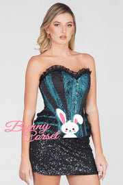 Risika Satin Lace Overlay Corset