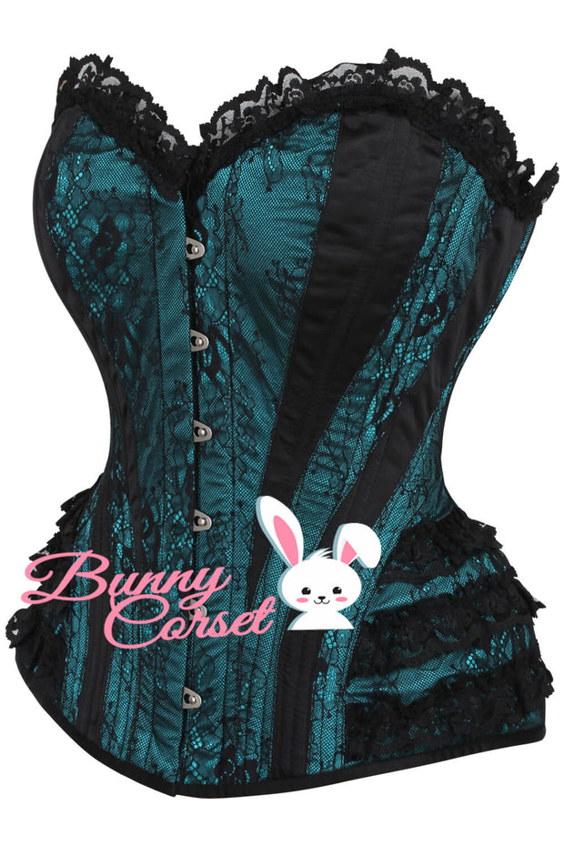 Risika Satin Lace Overlay Corset