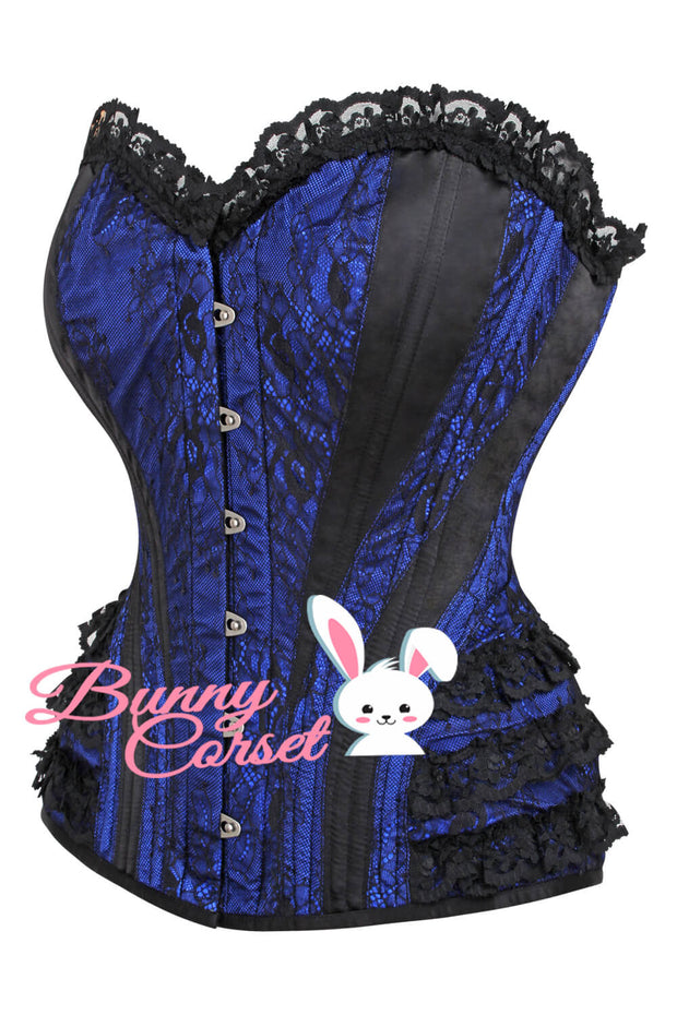 Risika Satin Lace Overlay Corset