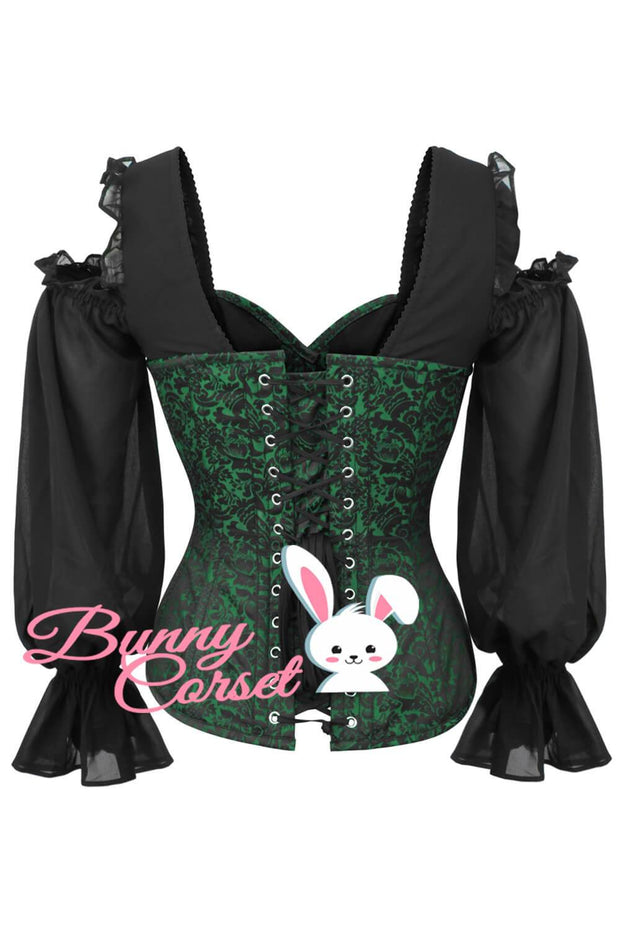 Audrey Cold Shoulder Brocade Corset